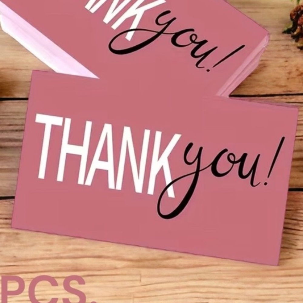 50 Cards Thank You Cards 2.1” X 3.5”